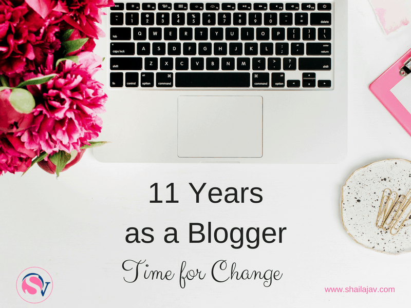 11 Years of Blogging- Shailaja V- Changes to the blog