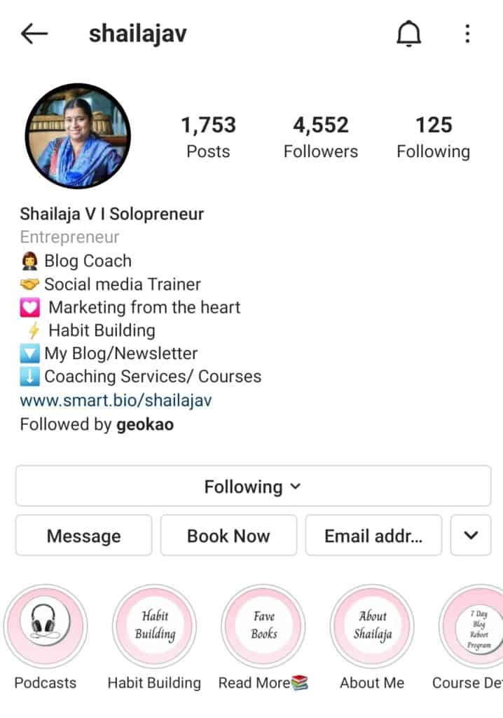 Useful Tips to Optimize your Instagram Bio I Shailaja V